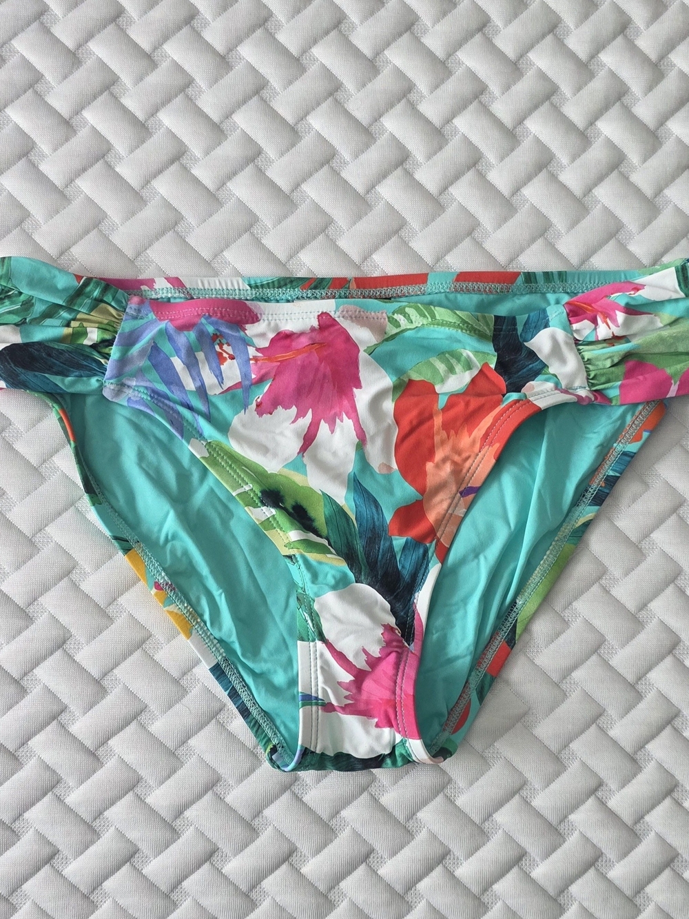 La Blanca Turquoise Floral Bikini Bottoms